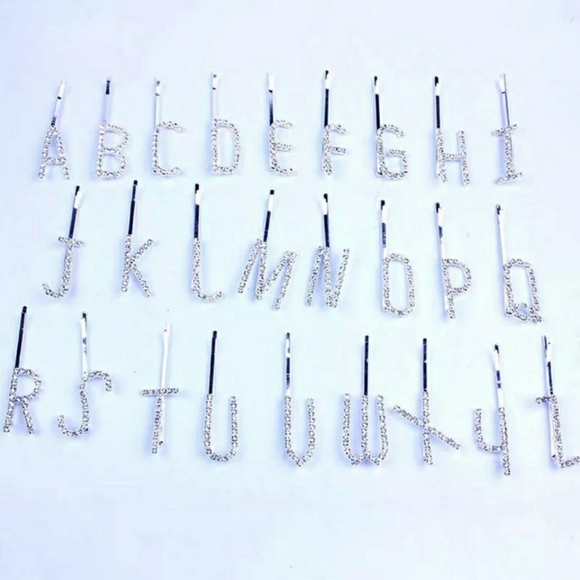 (4 LETTERS) Rhinestone Hair Barrette … - Picture 5 of 5